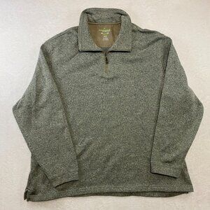 Haggar In-Motion Mens 1/4 Zip Polo Sweater Gray Size 4X Gray Natural Stretch